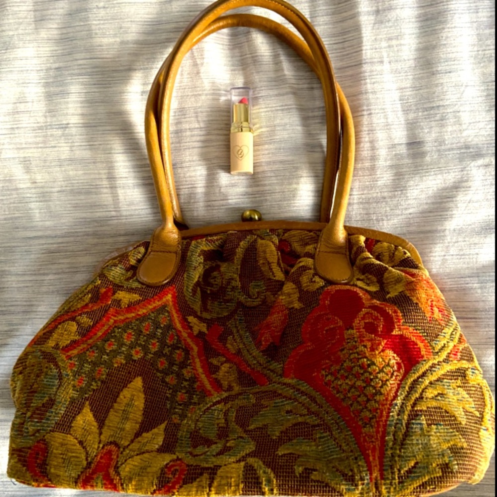 Talbots brown leather with velour cover